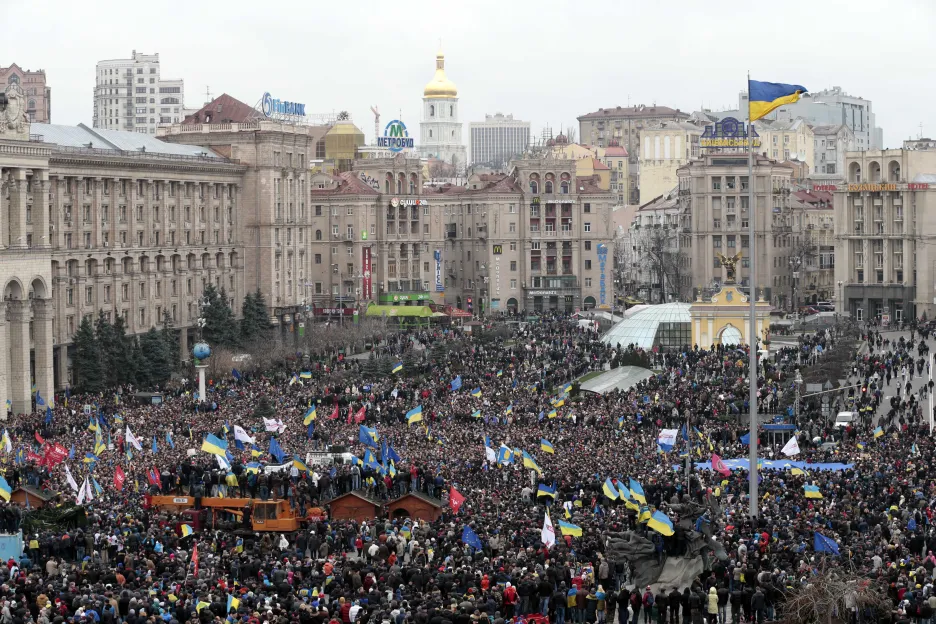Masové protesty v Kyjevě
