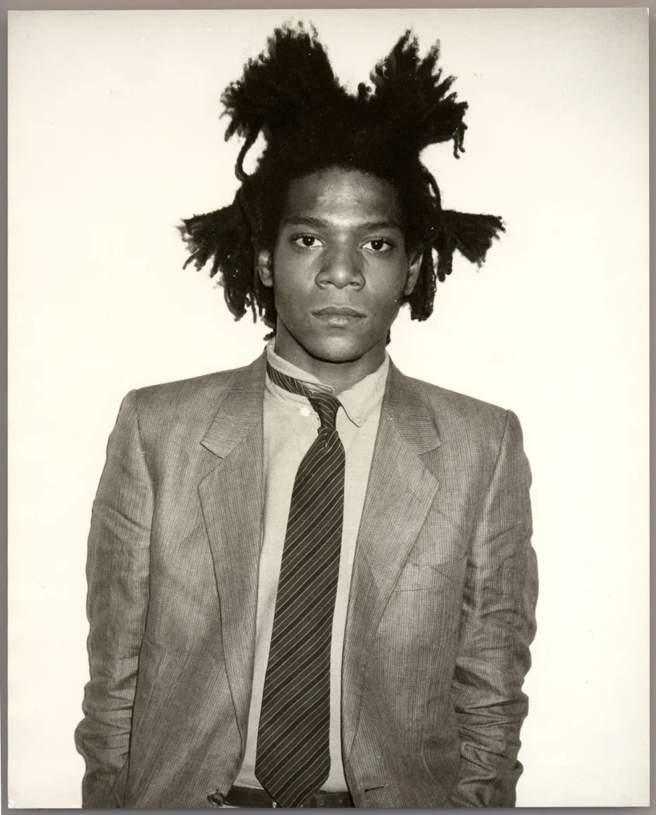 Jean-Michel Basquiat na portrétu Andyho Warhola, 1982