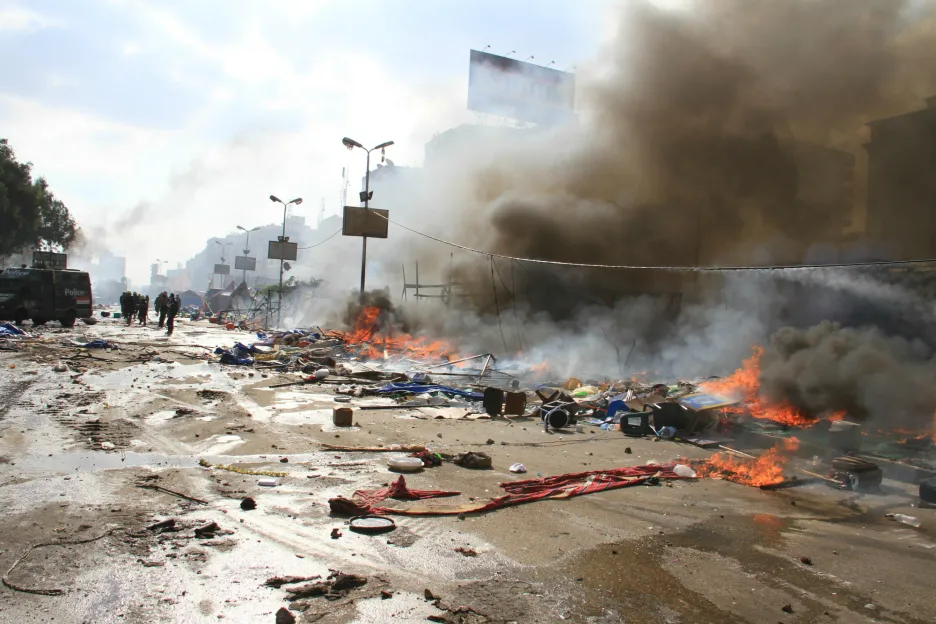 Zásah proti táborům Mursího stoupenců