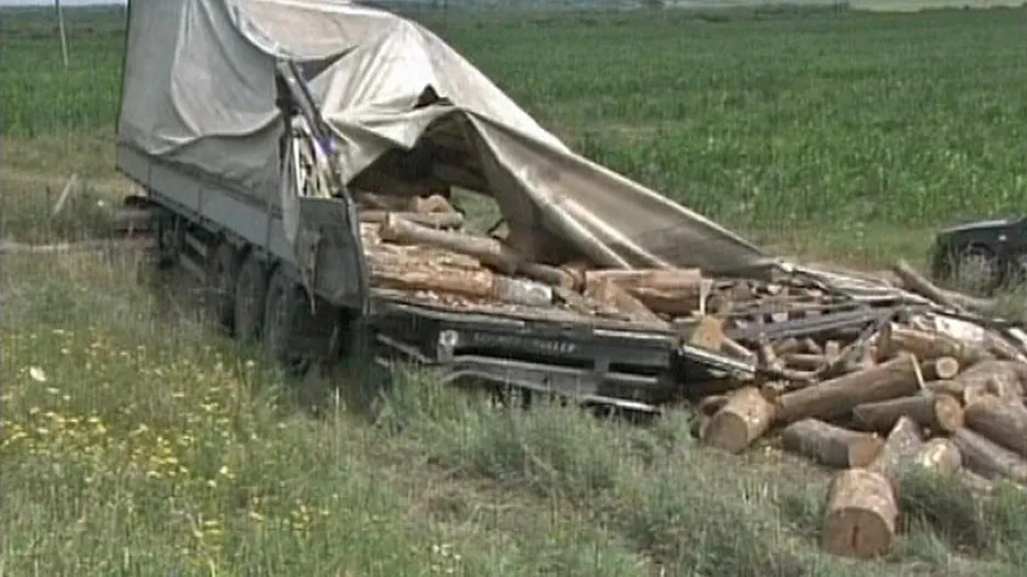 Autobus CK Rialto se v Srbsku srazil s nákladním vozem se dřevem