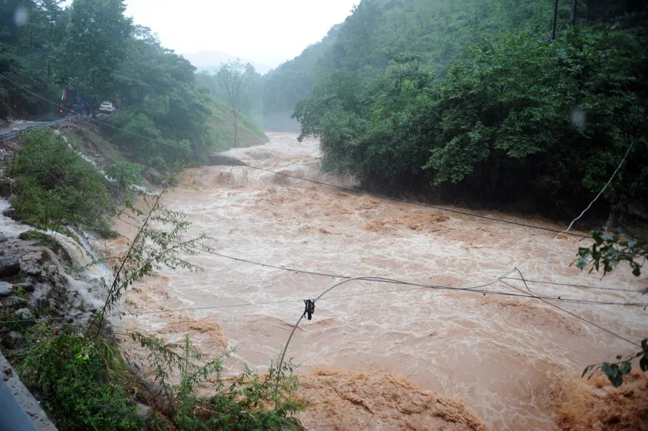 Záplavy v západní Číně