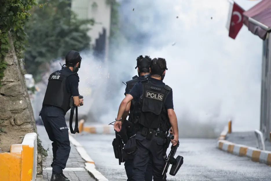 Zásah turecké policie v Istanbulu