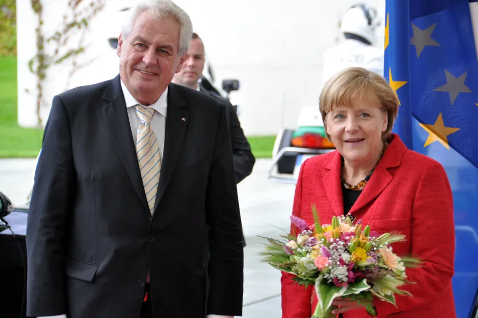 Miloš Zeman s Angelou Merkelovou