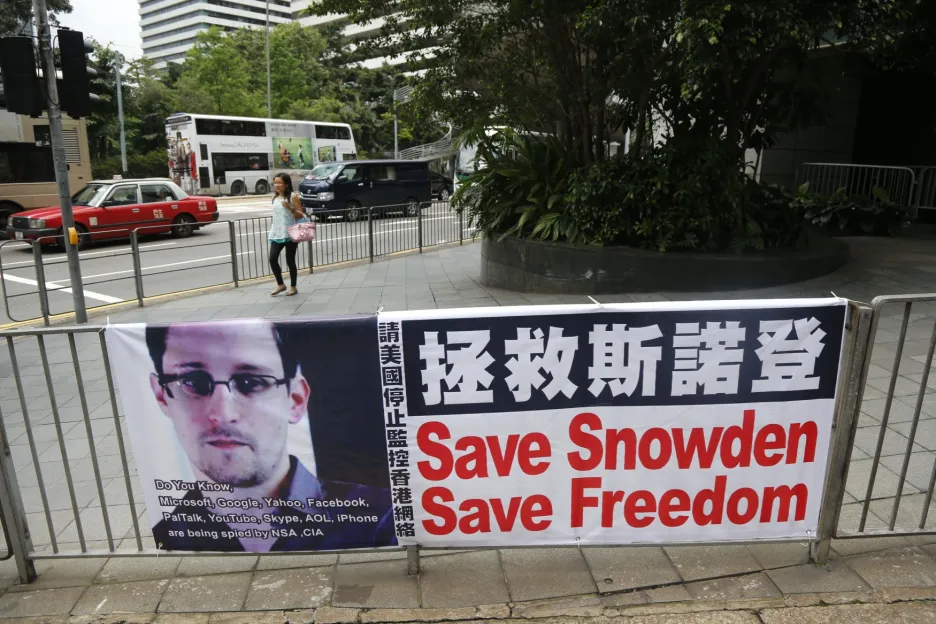 Podpora Snowdena v Hongkongu