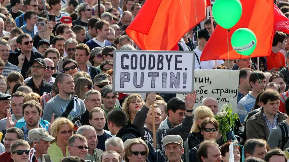 Demonstrace proti Putinovi