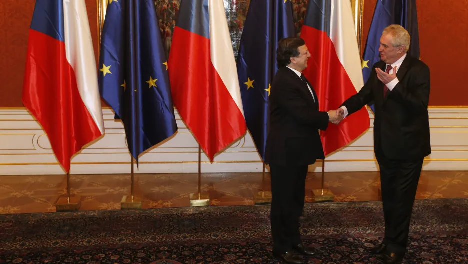 Miloš Zeman přijal José Barrosa