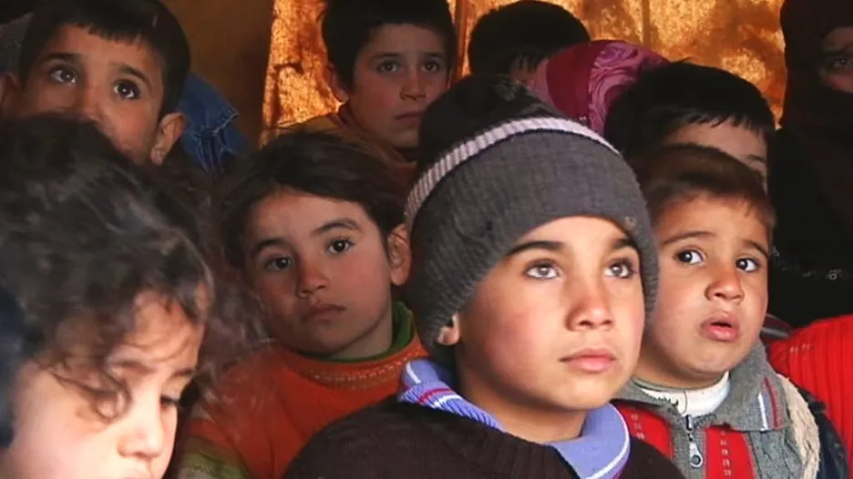 Uprchlické děti v Aleppu