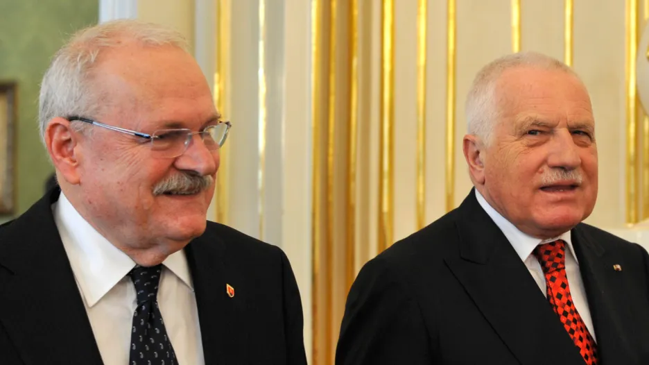 Václav Klaus a Ivan Gašparovič