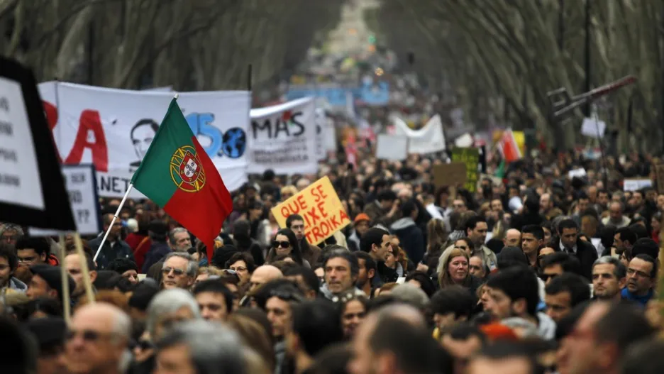 Protivládní protesty v Lisabonu