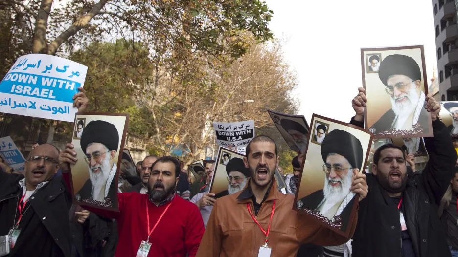 Protesty proti Izraeli v Íránu
