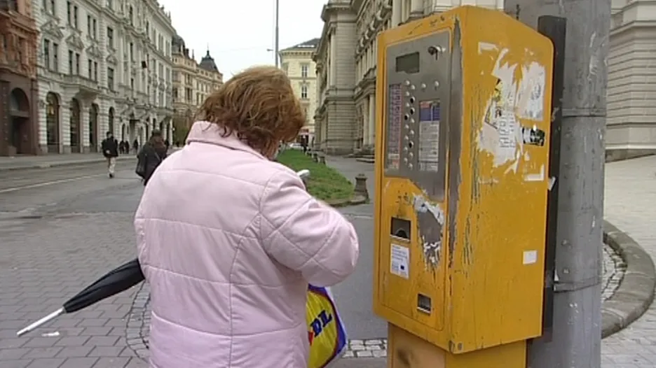 Automat na jízdenky MHD v Brně