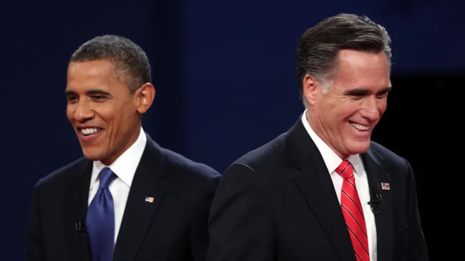 Barack Obama a Mitt Romney
