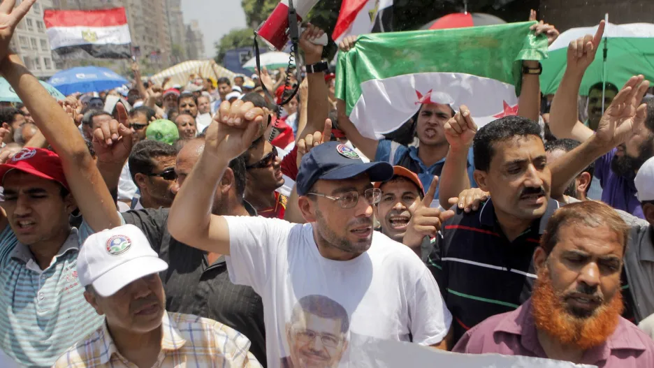Pochod na podporu prezidenta Mursího
