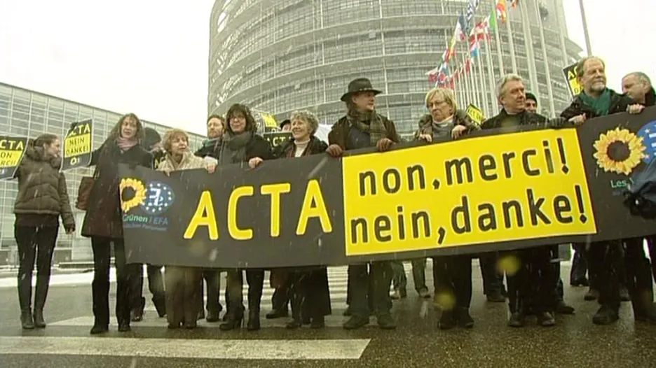 Protest proti smlouvě ACTA