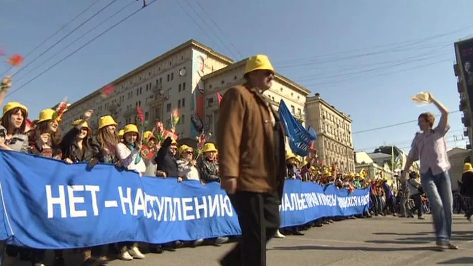 Prvomájový pochod v Moskvě