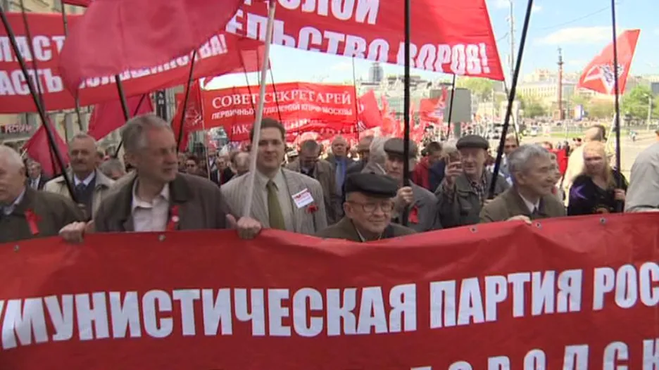 Prvomájový pochod v Moskvě