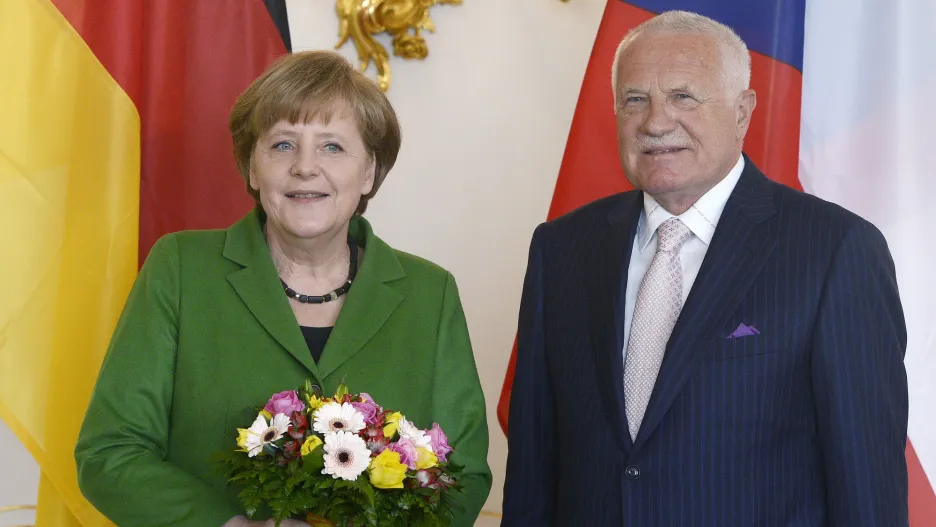 Merkelová s Klausem