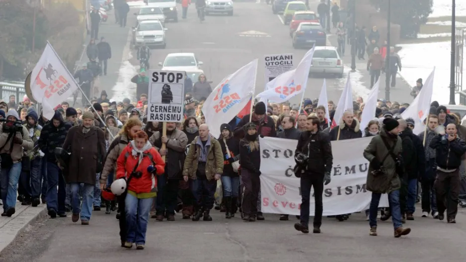 Demonstrace ve Varnsdorfu