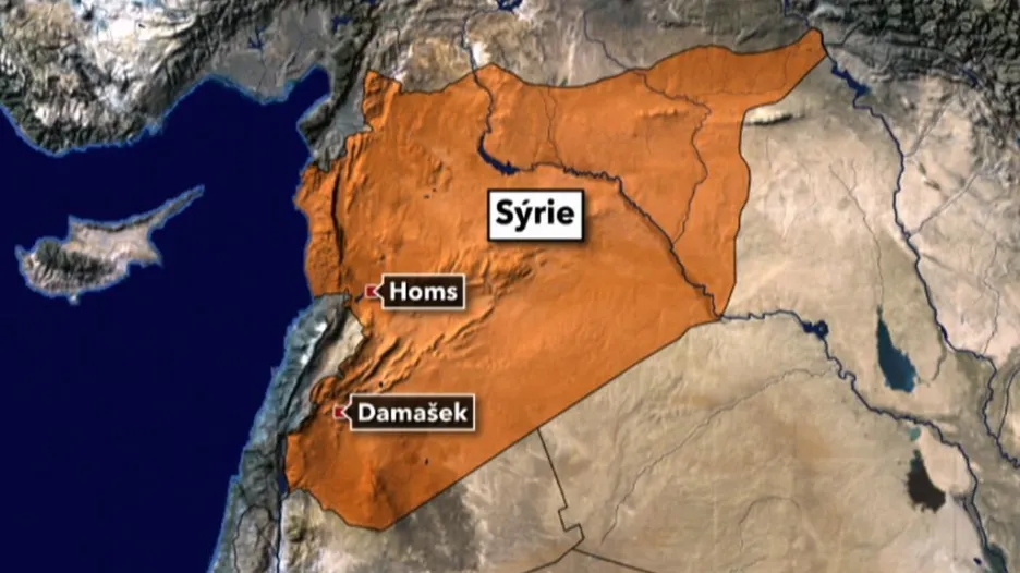 Mapa Sýrie