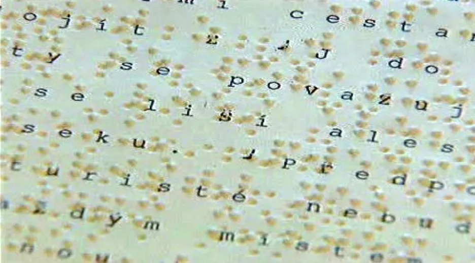 Braillovo slepecké písmo