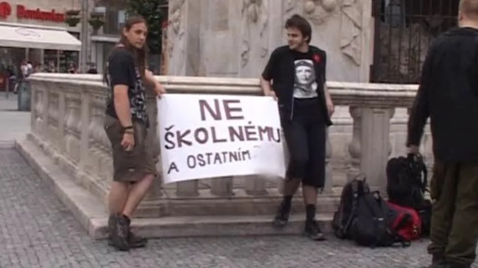 Protest proti školnému v Brně