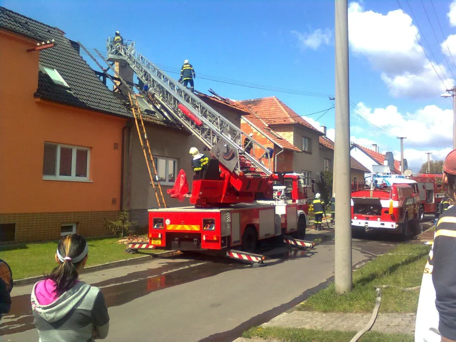 Požár rodinného domu v Ratíškovicích