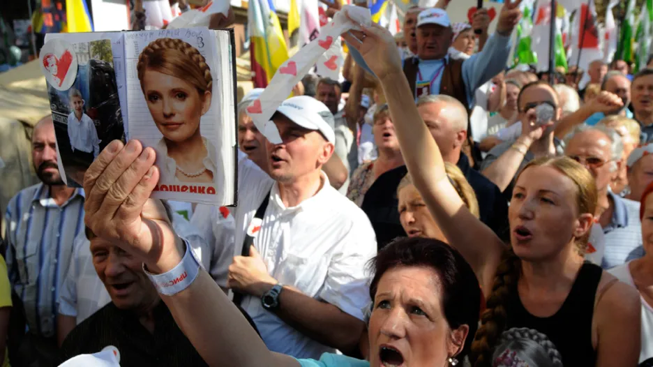 Demonstrace stoupenců Julije Tymošenkové