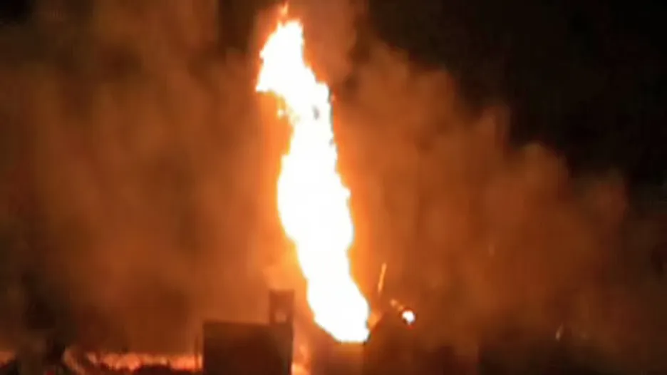 Výbuch plynovodu u Ariše