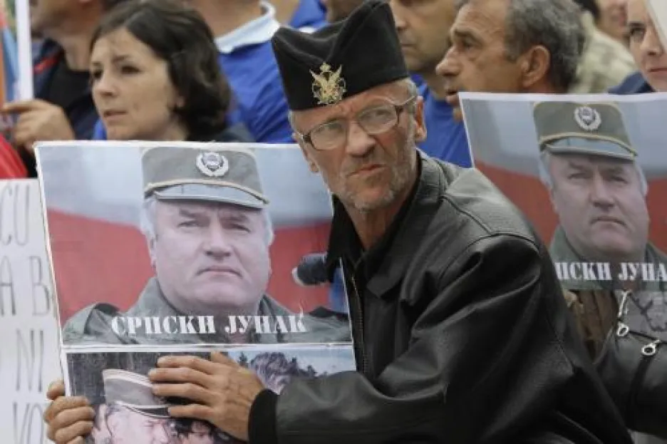 Protesty na podporu Ratka Mladiče