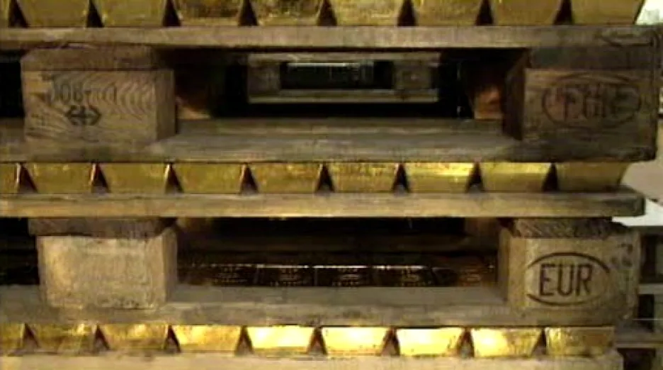 Skladování zlatých cihel