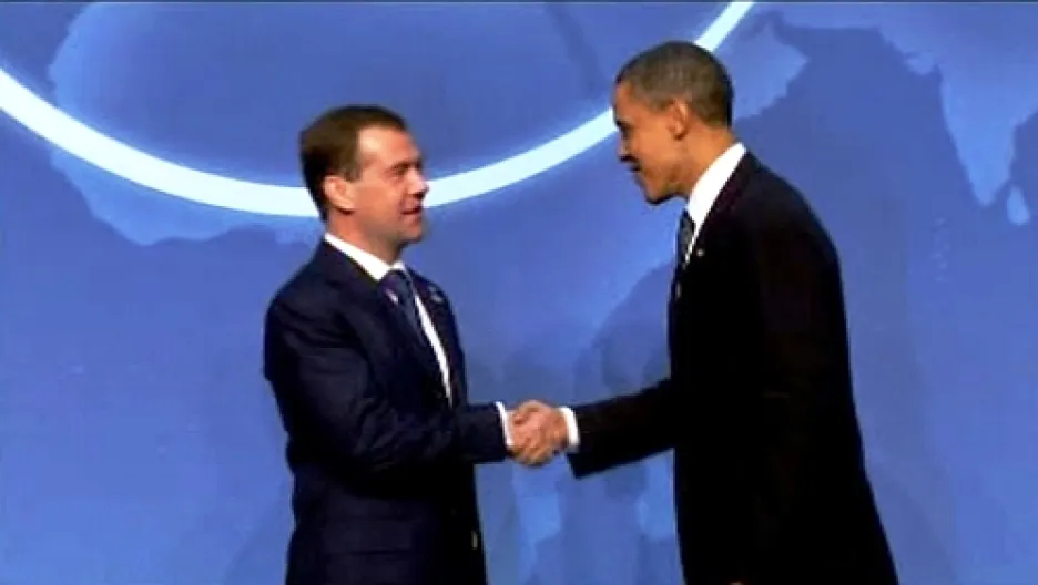 Dmitrij Medvěděv a Barack Obama