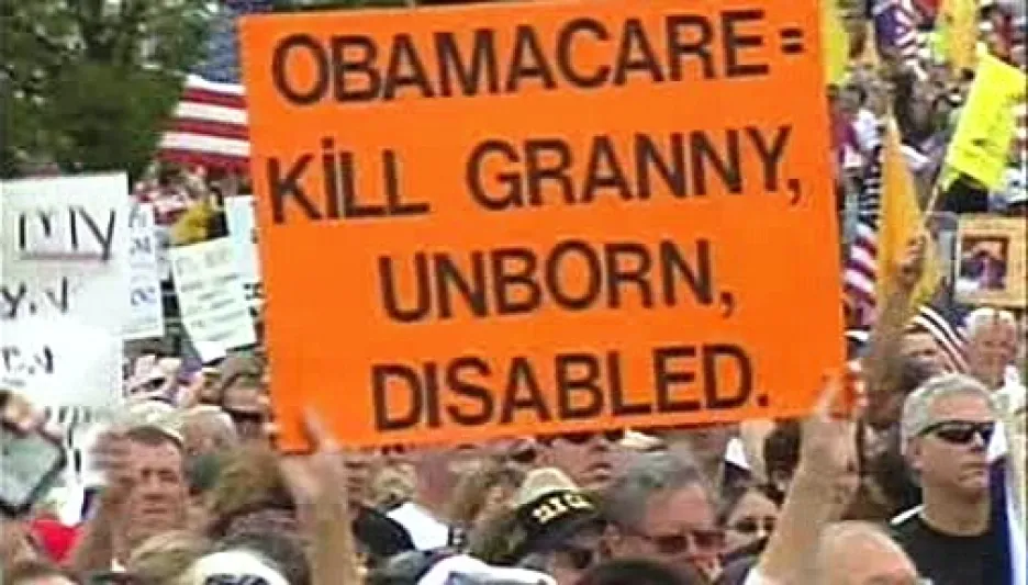 Demonstrace proti Obamově zdravotnické reformě