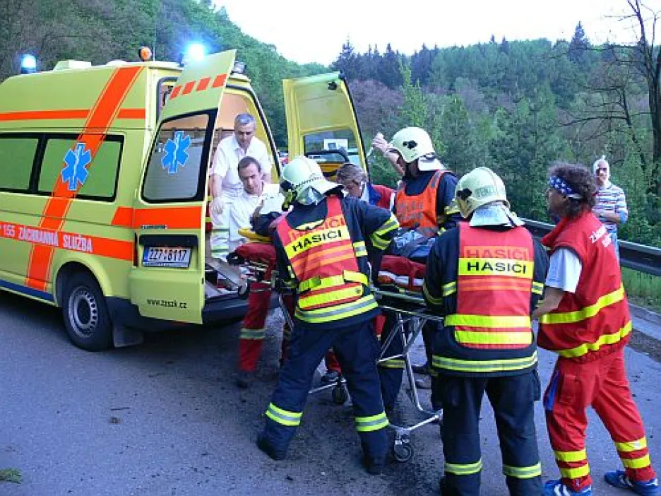 Záchranáři u nehody
