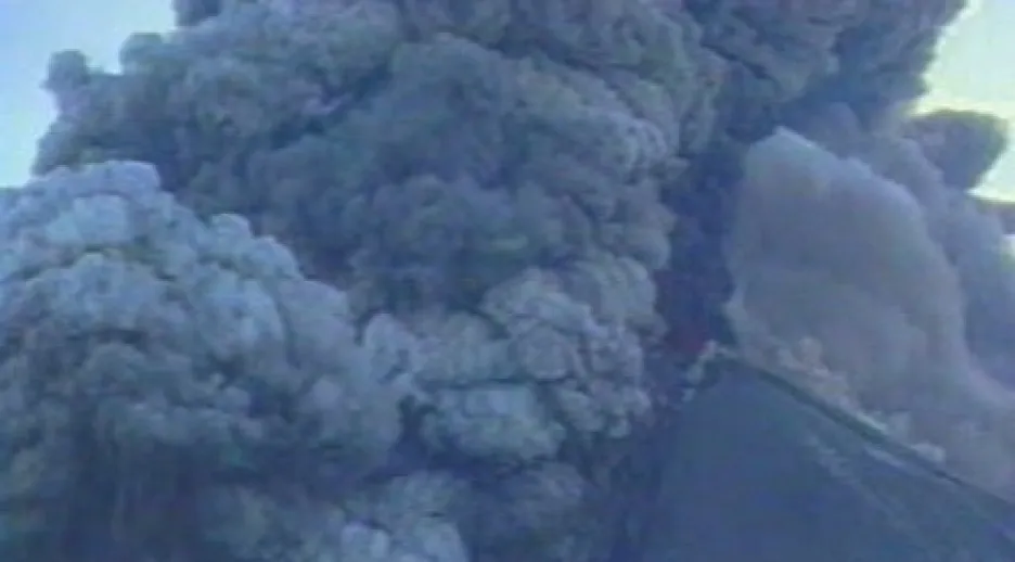 Aktivní sopka na Kamčatce