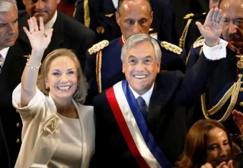 Sebastián Piñera s manželkou