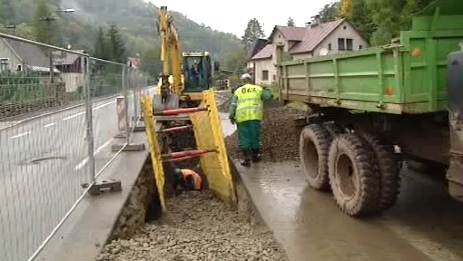 Stavba kanalizace ve Vrchlabí