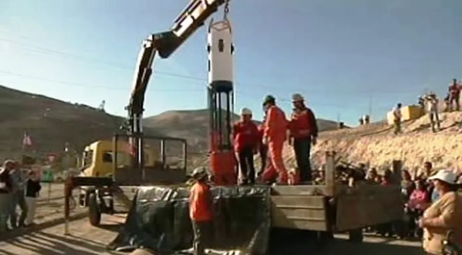 Záchranné práce v chilském dole
