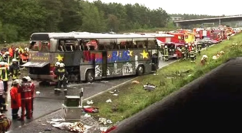 Tragická nehoda polského autobusu u Berlína