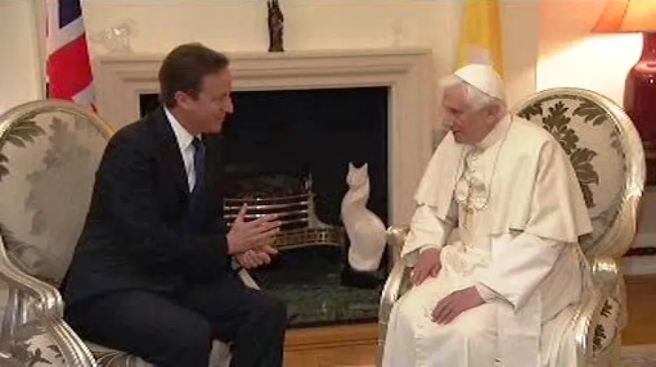 David Cameron a Benedikt XVI.