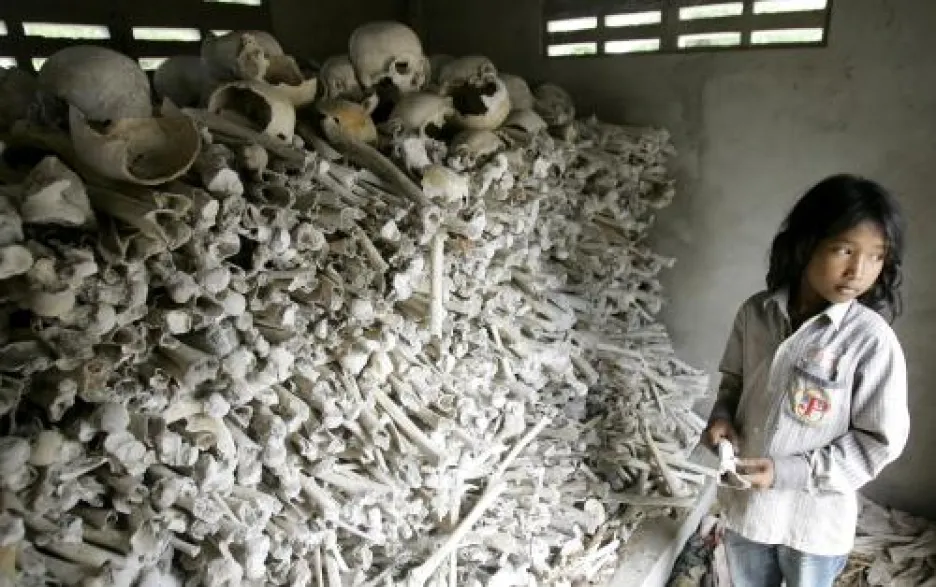 Ostatky obětí Rudých Khmerů