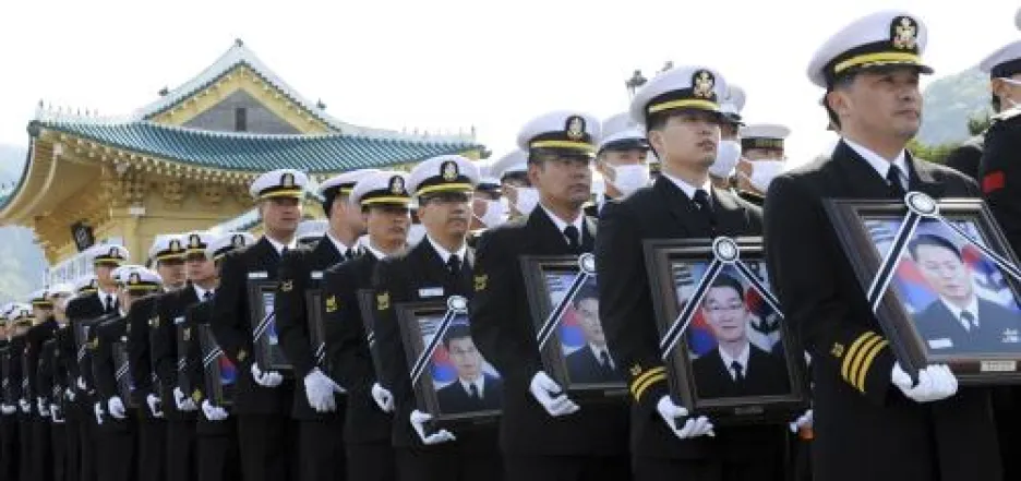 Pohřeb 46 jihokorejských námořníků