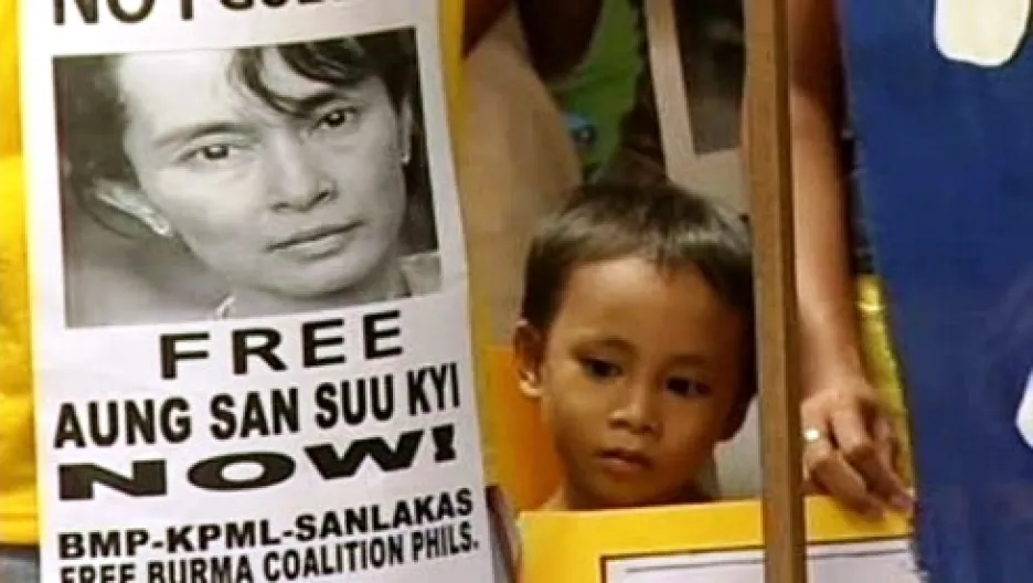 Demonstrace za propuštění Su Ťij