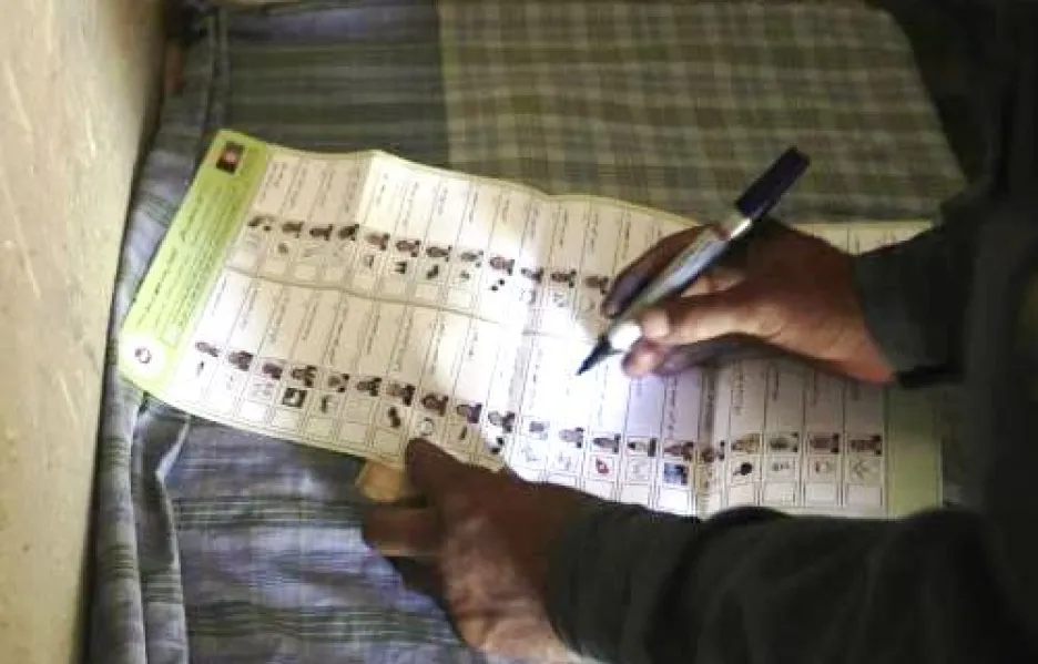 Afghánský volební lístek