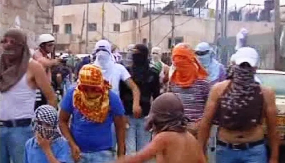 Demonstrace Palestinců v Jeruzalémě