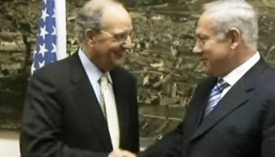 George Mitchell a Benjamin Netanjahu