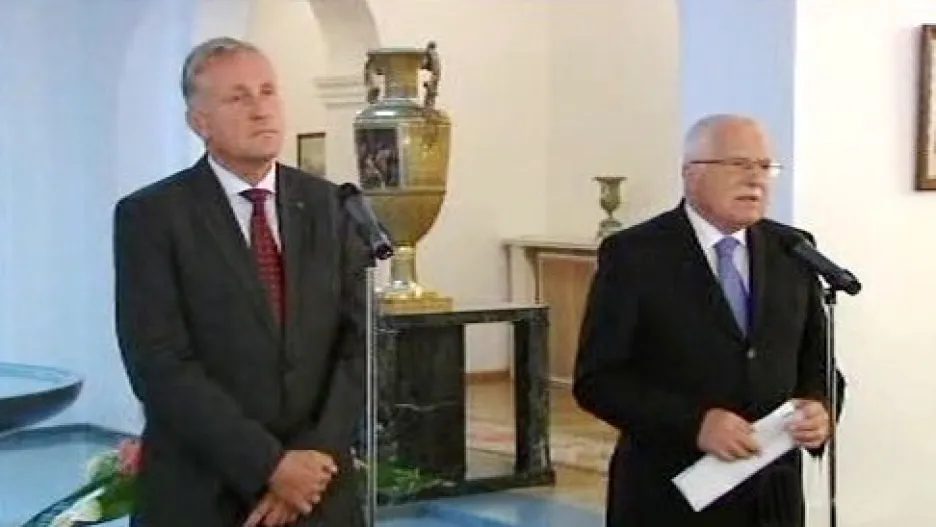 Václav Klaus a Mirek Topolánek