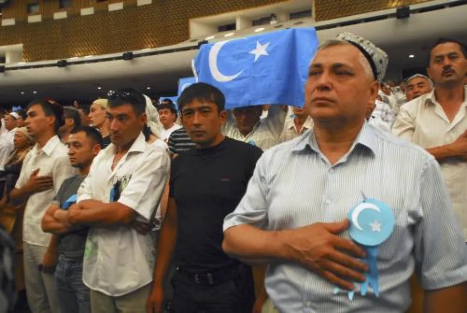 Demonstrace Ujgurů v Kazachstánu