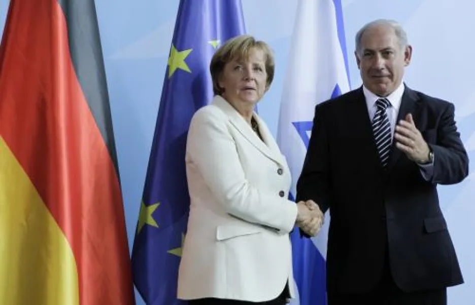 Angela Merkelová a Benjamin Netanjahu
