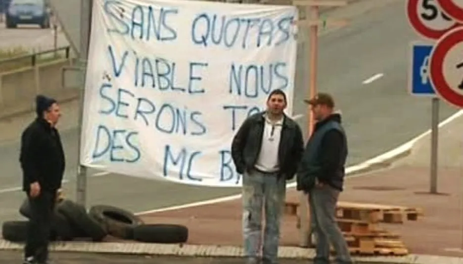 Protest francouzských rybářů