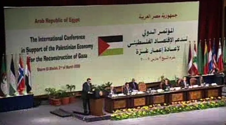 Dárcovská konference pro pásmo Gazy v Egyptě